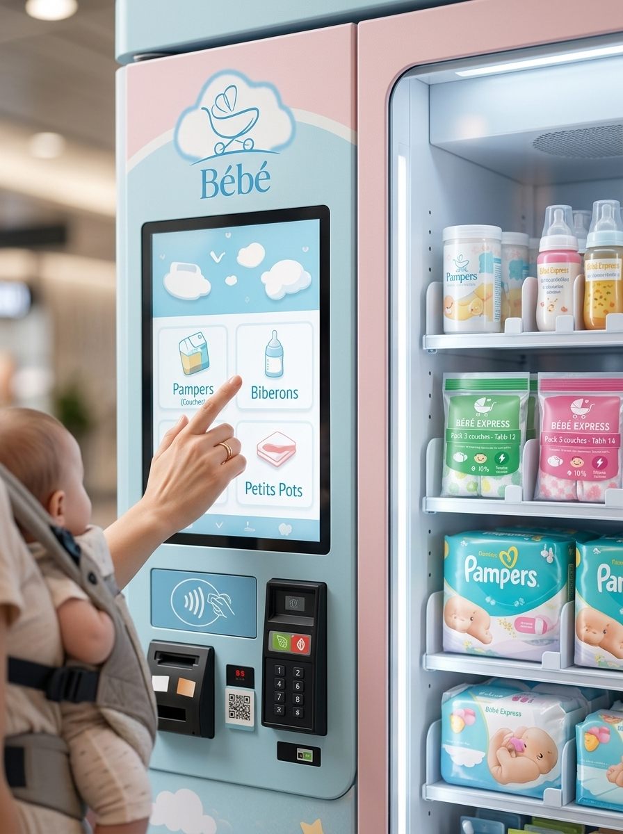 Écran tactile de la machine Bébé Express